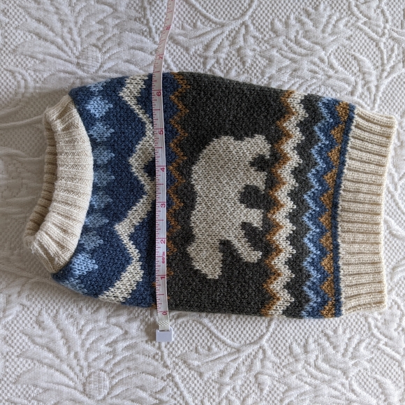 2/$18 Polar Bear Knitted Dog Sweater - Picture 4 of 6